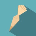 Cooking bag with nozzle icon, flat style Royalty Free Stock Photo