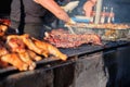 Cooking barbecue outdoor grill festival in Vancouver Royalty Free Stock Photo