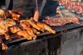 Cooking barbecue outdoor grill festival in Vancouver Royalty Free Stock Photo