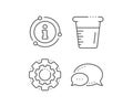 Cooking beaker line icon. Glass water sign. Measuring cup. Vector