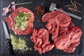 Cooking Braciole - italian beef steak rolls Royalty Free Stock Photo