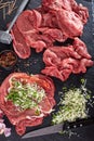 Cooking Braciole on a table, close-up Royalty Free Stock Photo