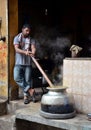 Cooking breakfast early morning Lahore Pakistan