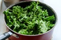 Cooking Broccoli Rabe Pot Royalty Free Stock Photo