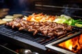 cooking bulgogi on a korean grill