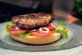Cooking burger concept Royalty Free Stock Photo