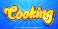Cooking cake text effect, editable bakery and pastry text style Royalty Free Stock Photo