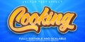 Cooking cake text effect, editable bakery and pastry text style Royalty Free Stock Photo