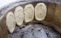 Cooking Caucasian Lavash in Tandoor Royalty Free Stock Photo