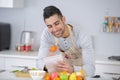 Cooking and checking food on recette Royalty Free Stock Photo