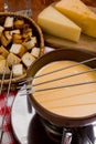 Cooking cheese fondue