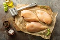 Cooking with chicken breast Royalty Free Stock Photo