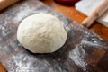Cooking classes. kneaded and bowl shaped bread dough
