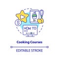 Cooking courses concept icon