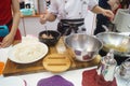 Cooking demonstration, tableware sales