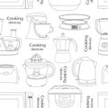 Cooking devices pattern Royalty Free Stock Photo
