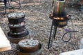 Cooking dinner food camping dutch oven Royalty Free Stock Photo