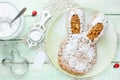 Cooking Easter bunny cake Royalty Free Stock Photo