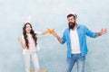 Cooking Easter food. Healthy habits. Girl and dad bunny ears. Happy family wear bunny ears. Easter fun and happiness Royalty Free Stock Photo