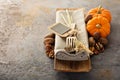Cooking and eating in fall season Royalty Free Stock Photo