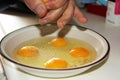 Cooking eggs Royalty Free Stock Photo