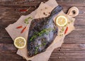 Cooking flounder fish Royalty Free Stock Photo