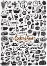 Cooking food doodles Royalty Free Stock Photo