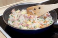 Cooking fried rice