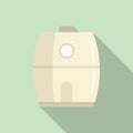 Cooking fry appliance icon flat vector. Deep fryer