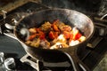 Cooking garlic chicken Royalty Free Stock Photo