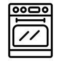 Cooking gas stove icon, outline style Royalty Free Stock Photo