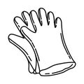 Cooking Glove Icon. Doodle Hand Drawn or Outline Icon Style Royalty Free Stock Photo
