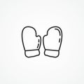 Cooking gloves line icon.