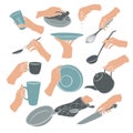 Cooking hands icons