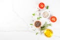 Cooking herbs and spices background Royalty Free Stock Photo
