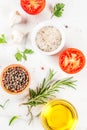 Cooking herbs and spices background Royalty Free Stock Photo