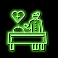 cooking homecare service neon glow icon illustration