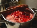 Cooking homemade jam