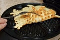 Cooking Homemade Waffles