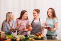 Cooking housewives healthy recipe dieting expert Royalty Free Stock Photo