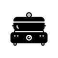 Black solid icon for Cooking, boiling and utensil