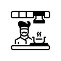 Black solid icon for Cooking, chef and food Royalty Free Stock Photo