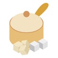 Cooking icon, isometric style