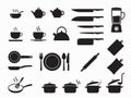 Cooking icons set, Kitchen utensils and tool icon set Royalty Free Stock Photo