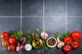 Cooking ingredients background Royalty Free Stock Photo