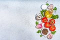 Cooking ingredients background Royalty Free Stock Photo