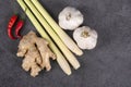 Cooking Ingredients Including Lemon Grass, Garlic, Ginger Root and Hot Red Chili Peppers #2