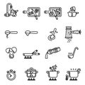 Cooking instruction icon set for you kitchen, restaurant or menu.