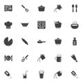 Cooking instructions vector icons set Royalty Free Stock Photo