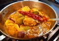 Cooking Kadhai Paneer Royalty Free Stock Photo